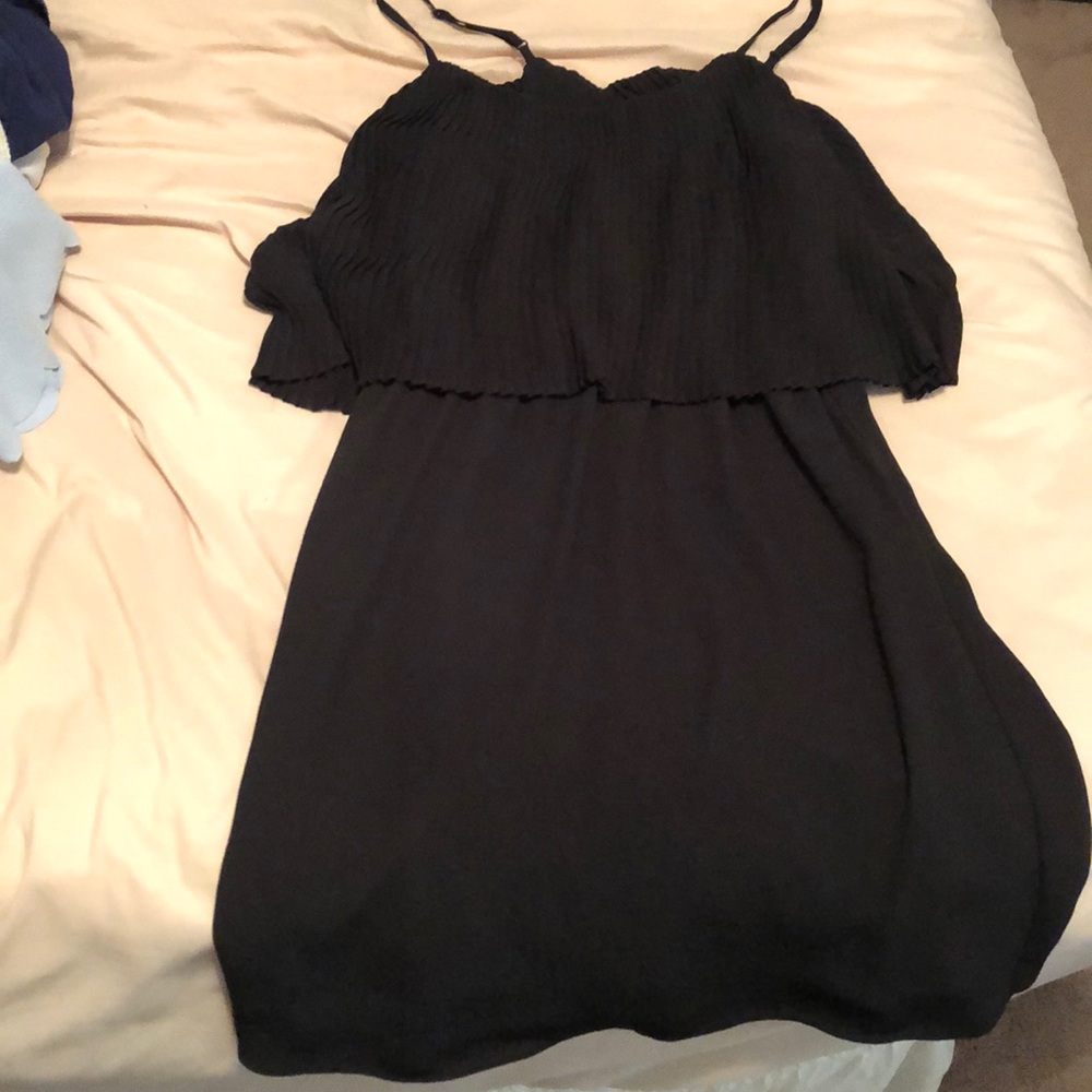 Black dress with flowy top